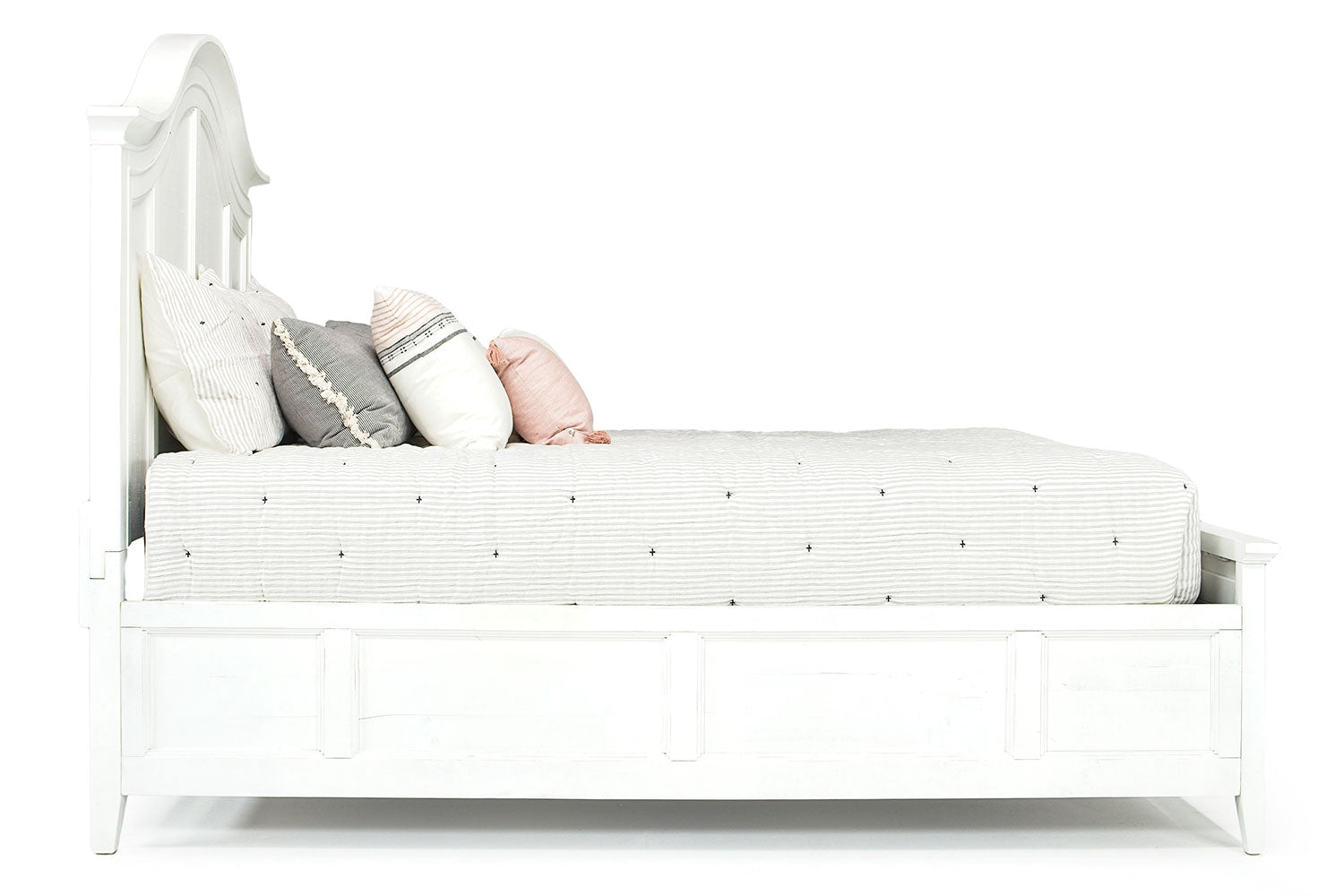 561622188:Bay Creek Arch Panel Bed in White, Eastern King, Image 3