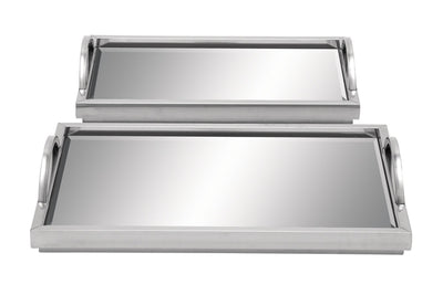 862934273:Silver Mirrored Trays, Set of 2, Image 1