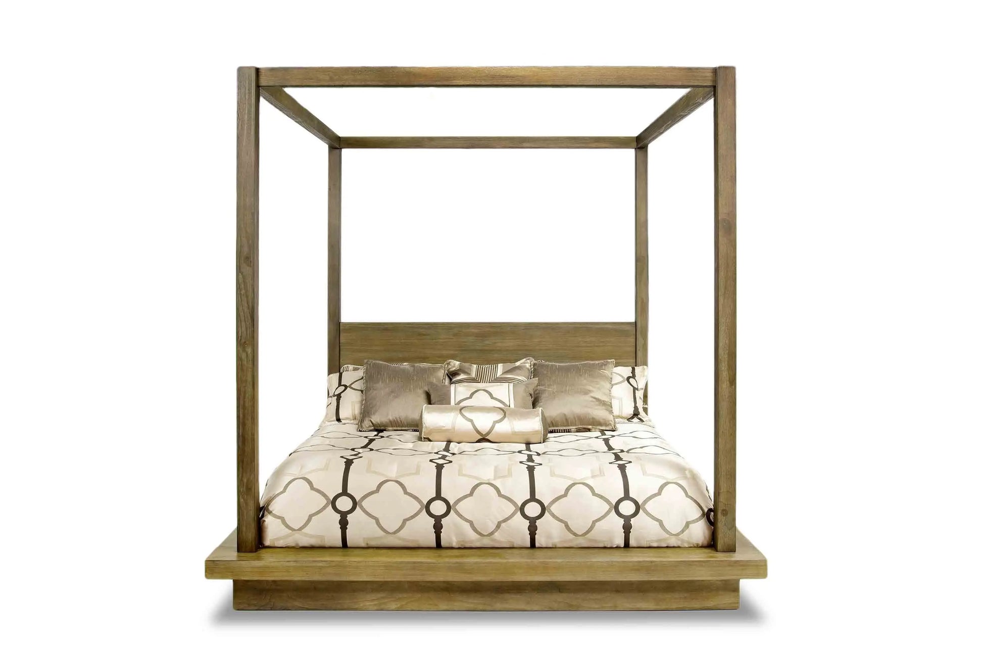 562993343:Melbourne Canopy Bed in Brown, Queen, Image 2