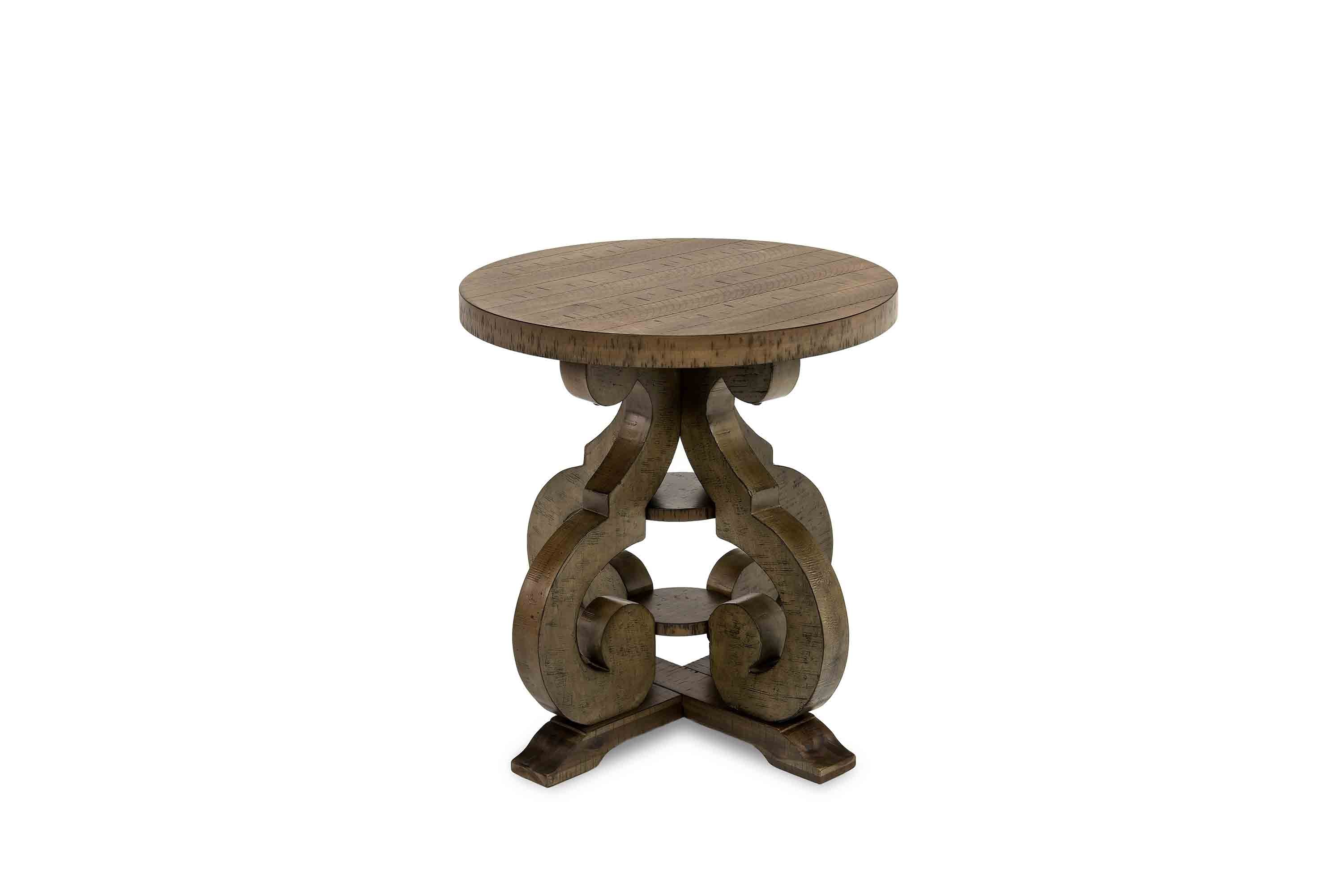 608833108:Stone End Table in Gray, Image 1