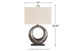 647155499:Saria Metal Table Lamp in Antique Silver Finish, Image 4
