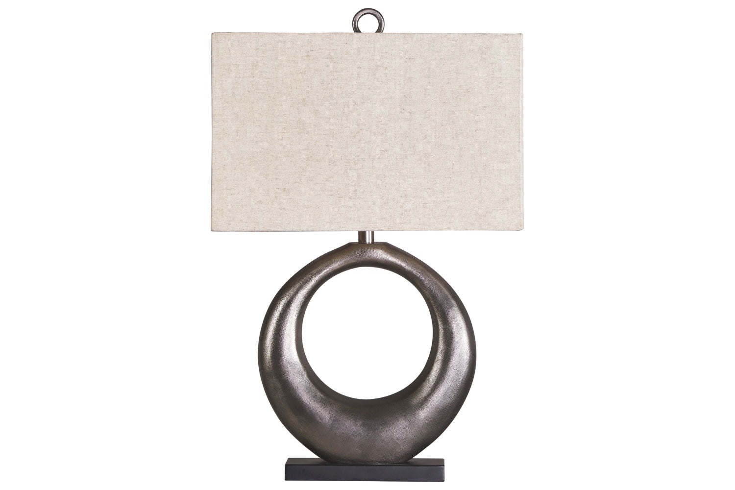 647155499:Saria Metal Table Lamp in Antique Silver Finish, Image 1