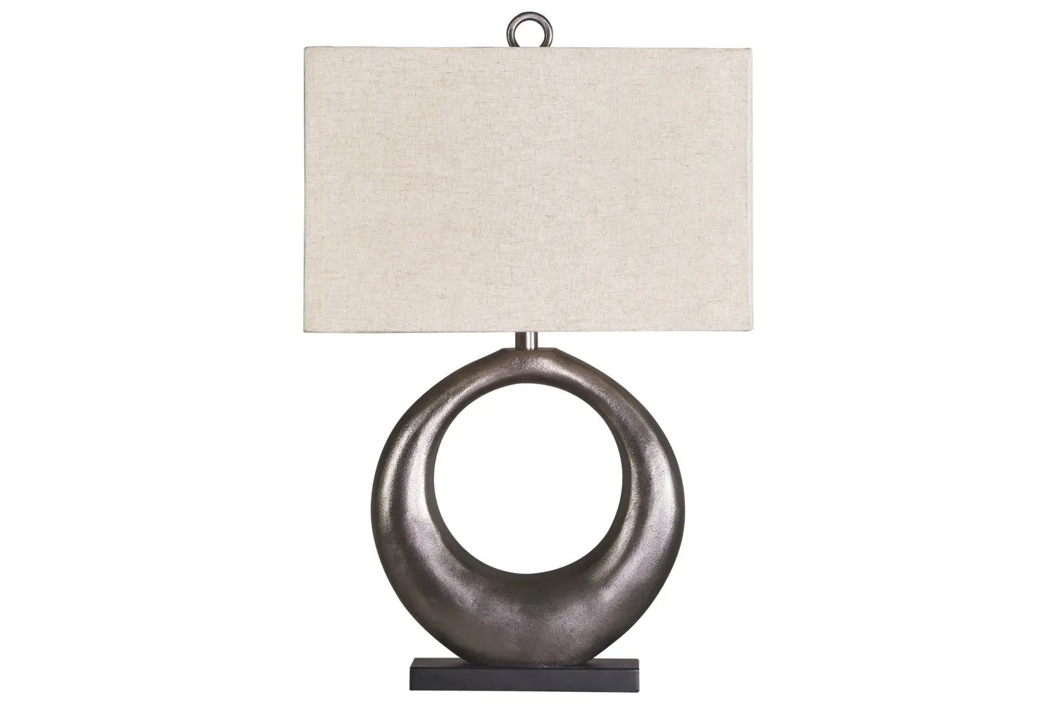 647155499:Saria Metal Table Lamp in Antique Silver Finish, Image 1