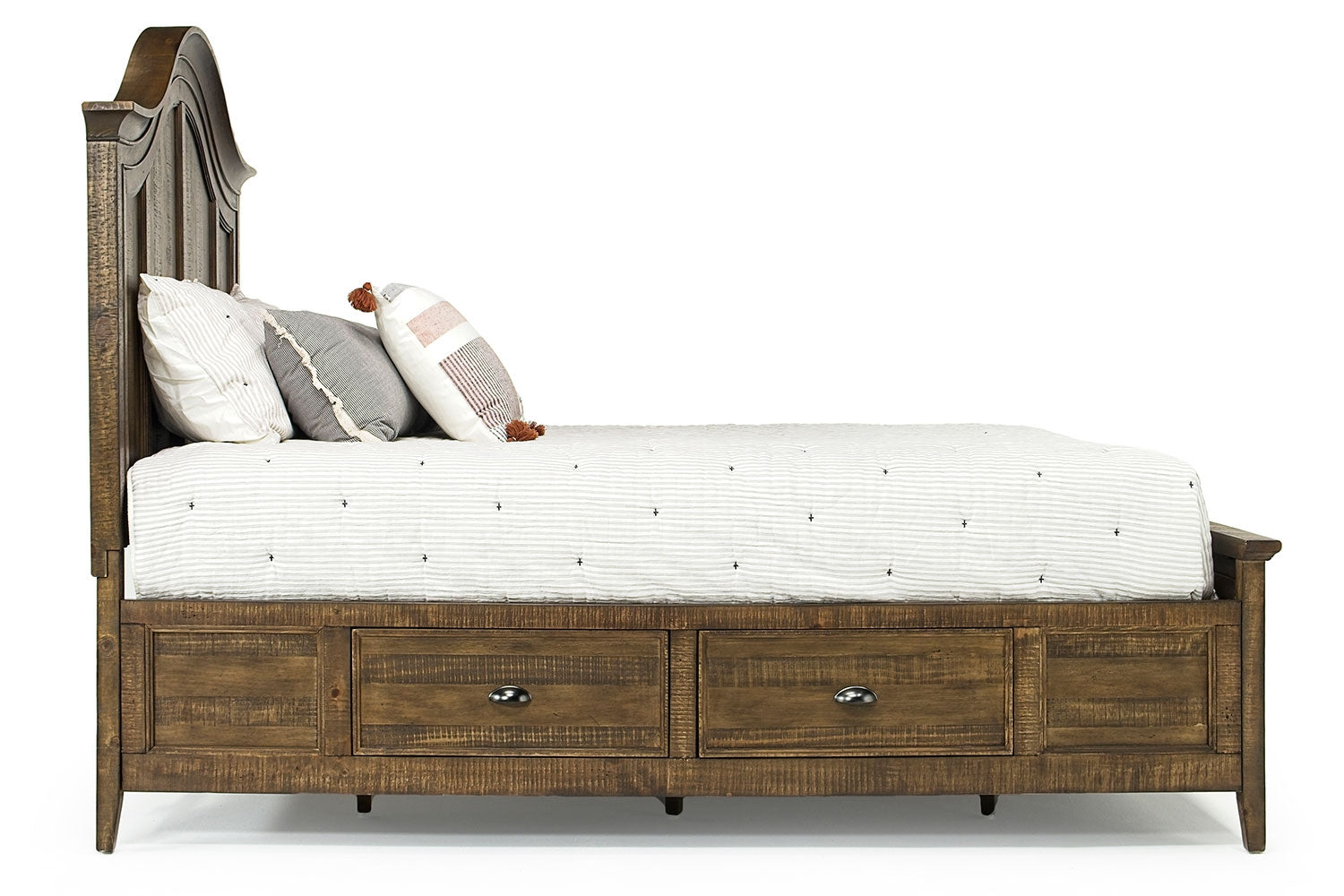 663774966:Bay Creek Arch Panel Bed w/ Storage in Nutmeg, Queen, Image 2