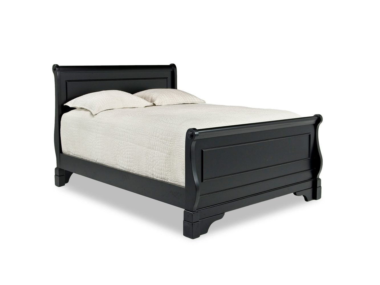015440958:Versailles Sleigh Bed in Black, California King, Image 1