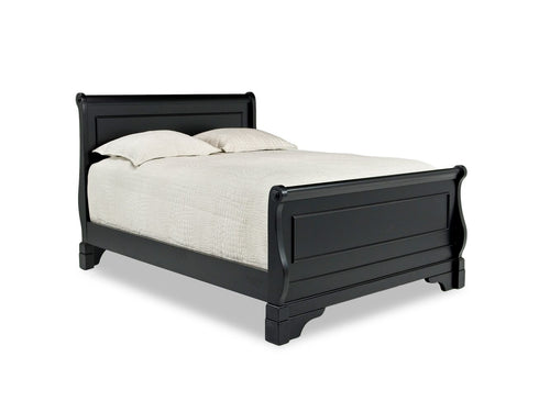 015440958:Versailles Sleigh Bed in Black, California King, Image 1