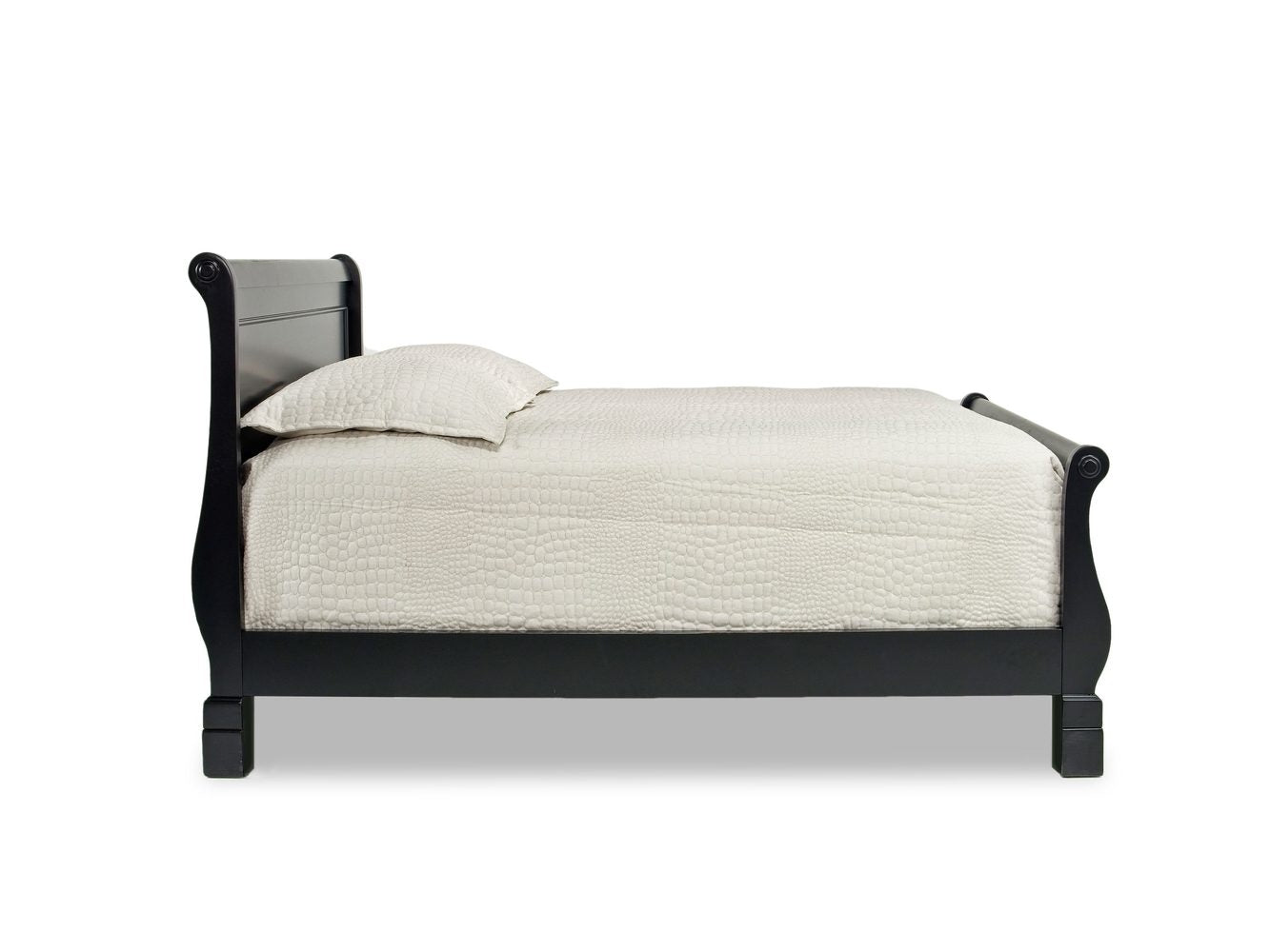 436500702:Versailles Sleigh Bed in Black, Queen, Image 2