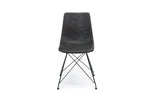 LUCIAWHT1:Theo SIde Chair in Slate Front
