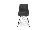 LUCIAWHT1:Theo SIde Chair in Slate Front