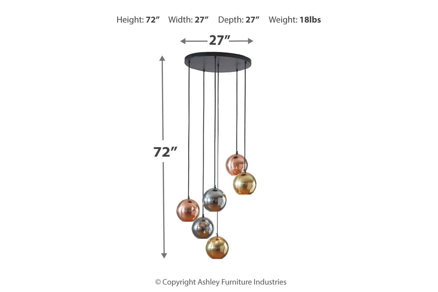 708327533:Adiana Pendant Light in Multi, Image 4