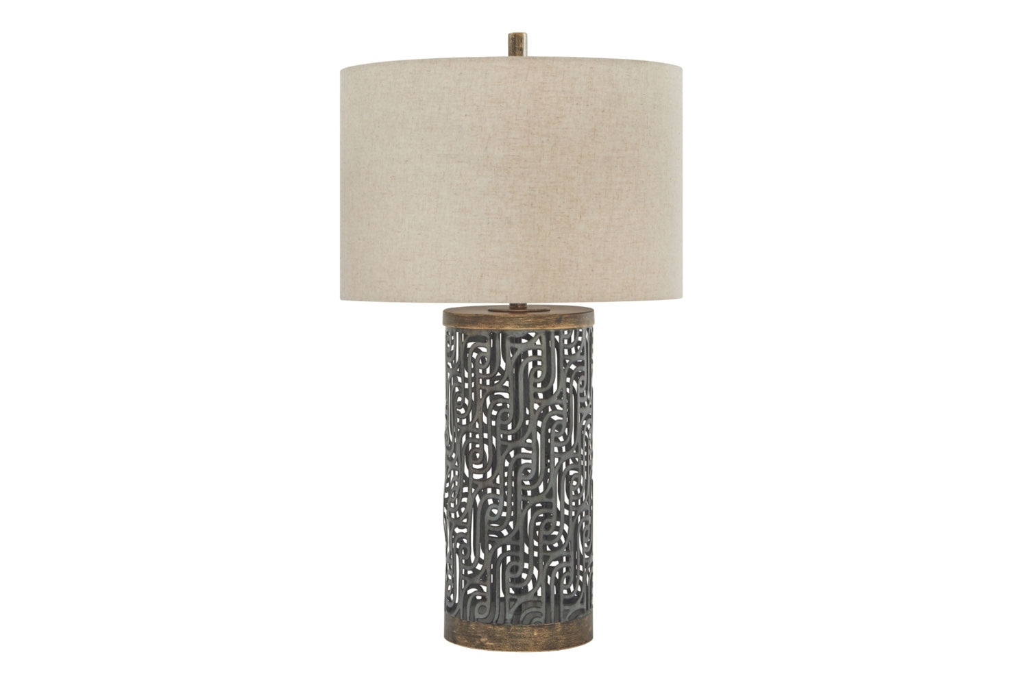 733661528:Dayo Table Lamp in Gray/Gold Finish, Image 1