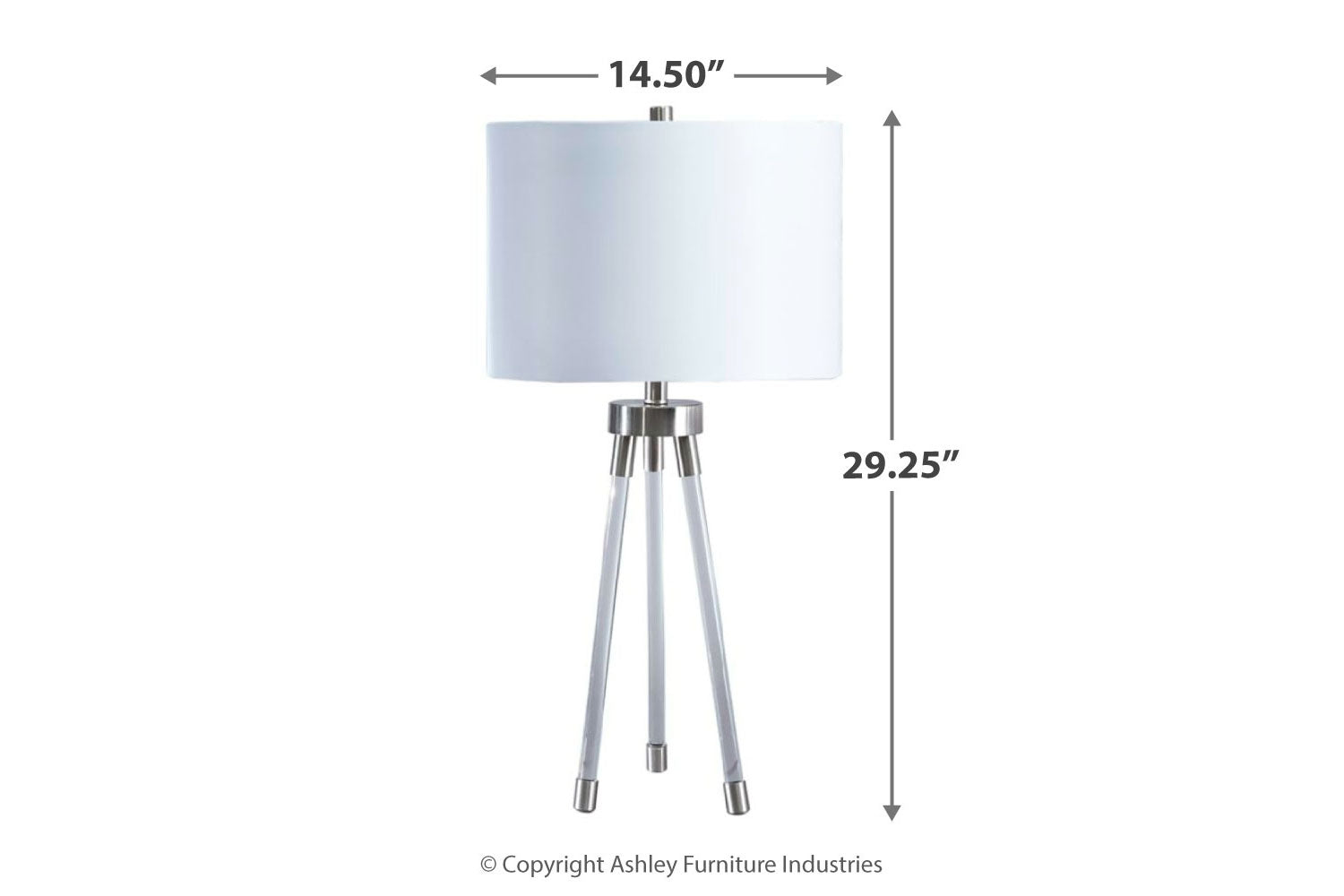 234740213:Idalia Table Lamp in Clear/Silver Finish, Image 4
