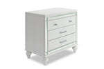 772454556:Valentino Panel Bed, Dresser, Mirror & Nightstand in White, Twin