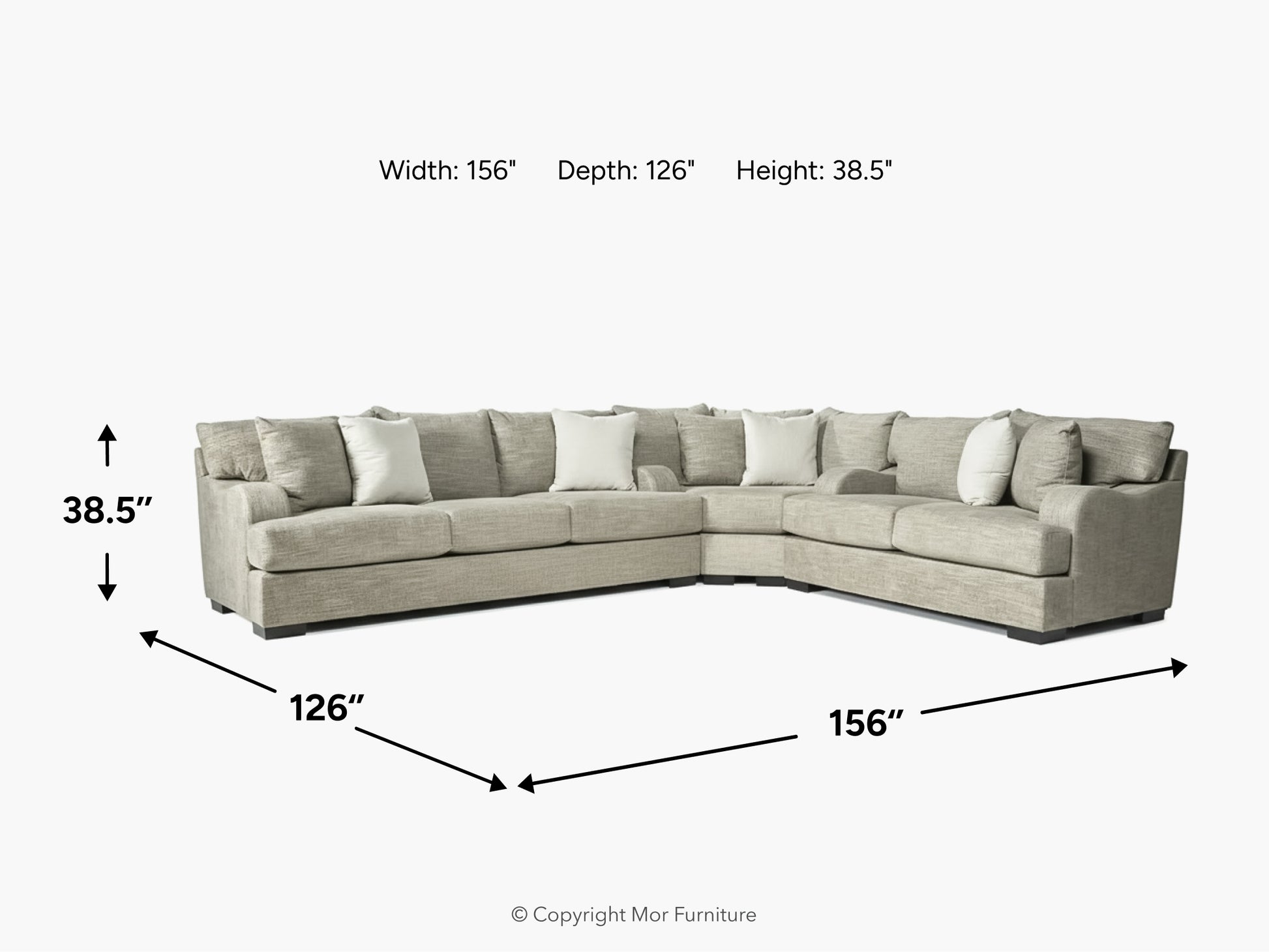 816244376:Catamaran 3 Piece Sectional, 
