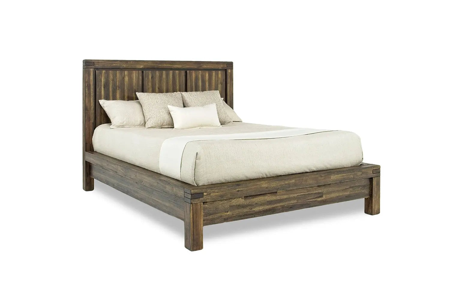 453807193:Meadow Panel Bed in Brown, Queen, Image 1