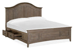994766517:Bay Creek Arch Panel Bed w/ Storage in Light Gray, California King, Image 4