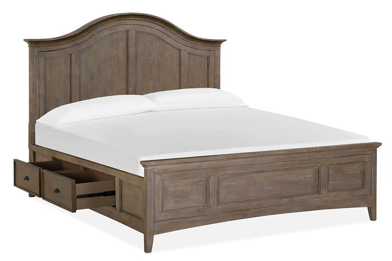 994766517:Bay Creek Arch Panel Bed w/ Storage in Light Gray, California King, Image 4