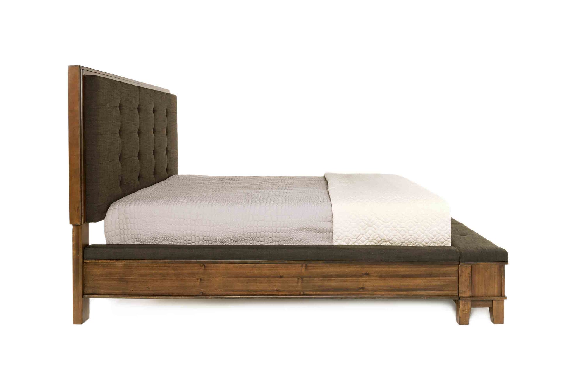 890822231:Cagney Upholstered Panel Bed w/ Storage in Brown, California King, Image 3