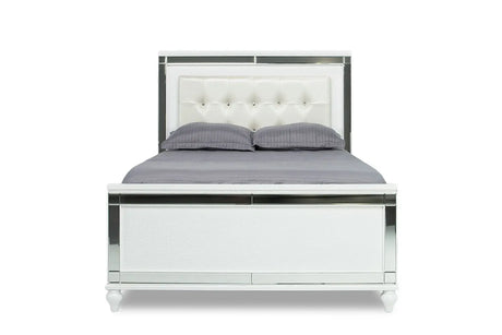 416337729:Valentino Panel Bed in White, California King, Image 2