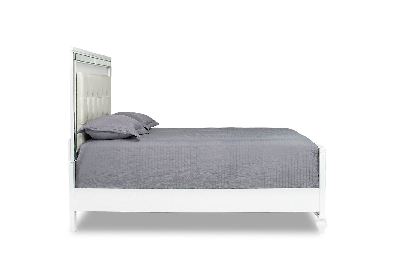 416337729:Valentino Panel Bed in White, California King, Image 3