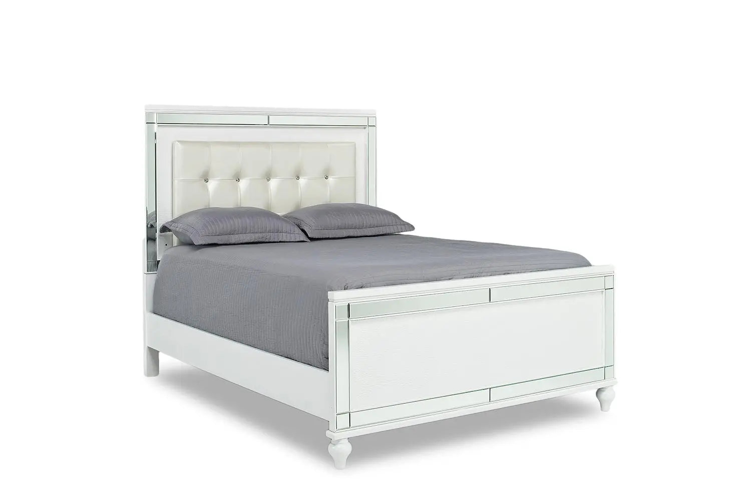 864118283:Valentino Panel Bed in White, Queen, Image 1