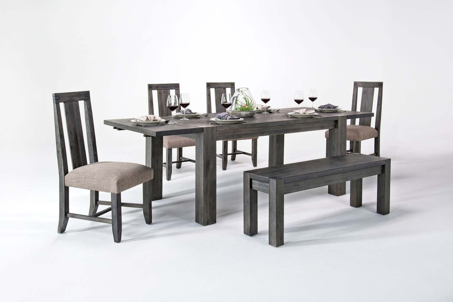 922383650:Meadow Dining Table, 4 Chairs & Bench in Gray, Image 1