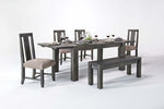 922383650:Meadow Dining Table, 4 Chairs & Bench in Gray, Image 1