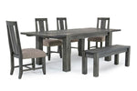 208757262:Meadow Dining Bench in Gray, Image 3