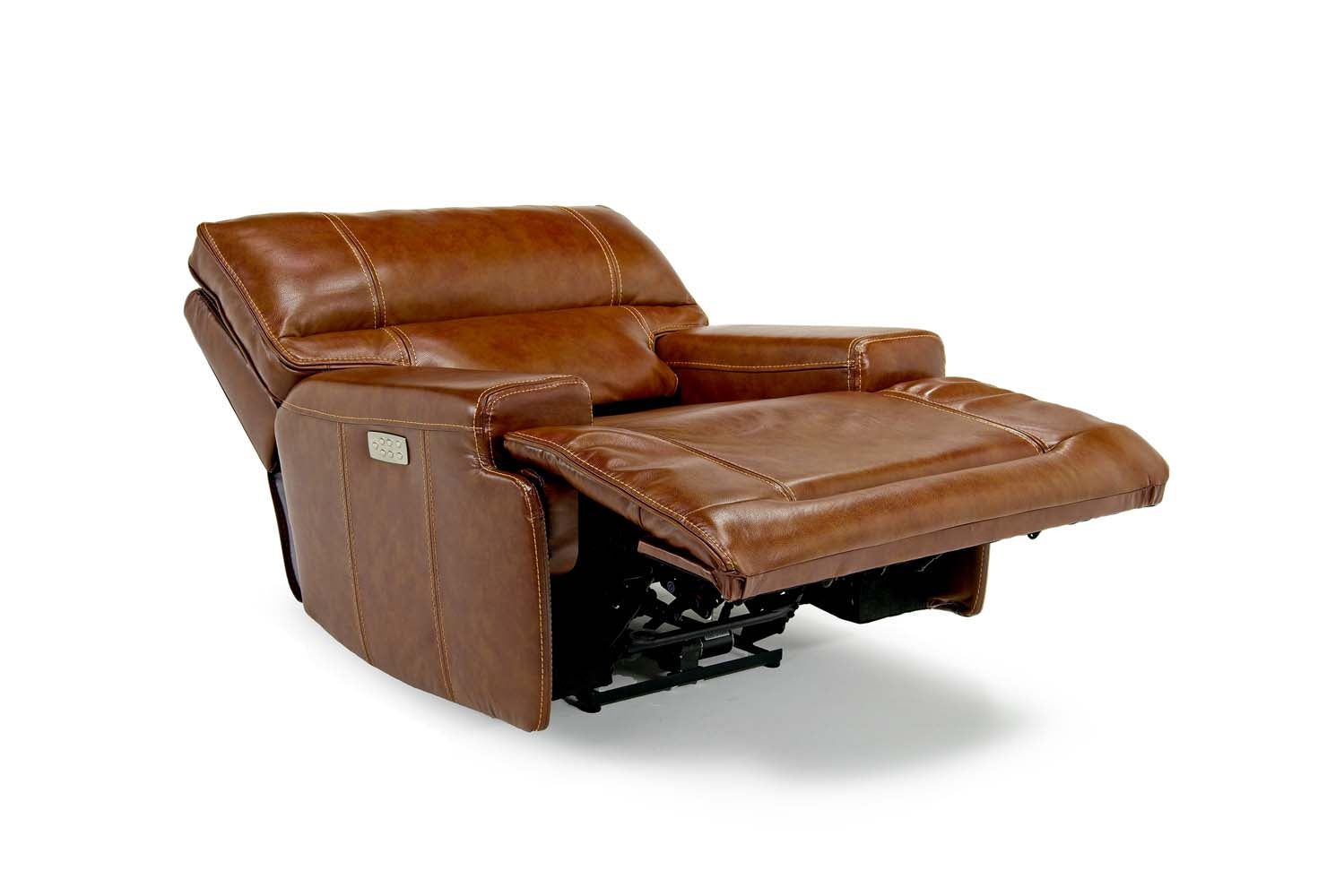 671804640:Oslo 3 Power Recliner in Brown Leather, Image 4