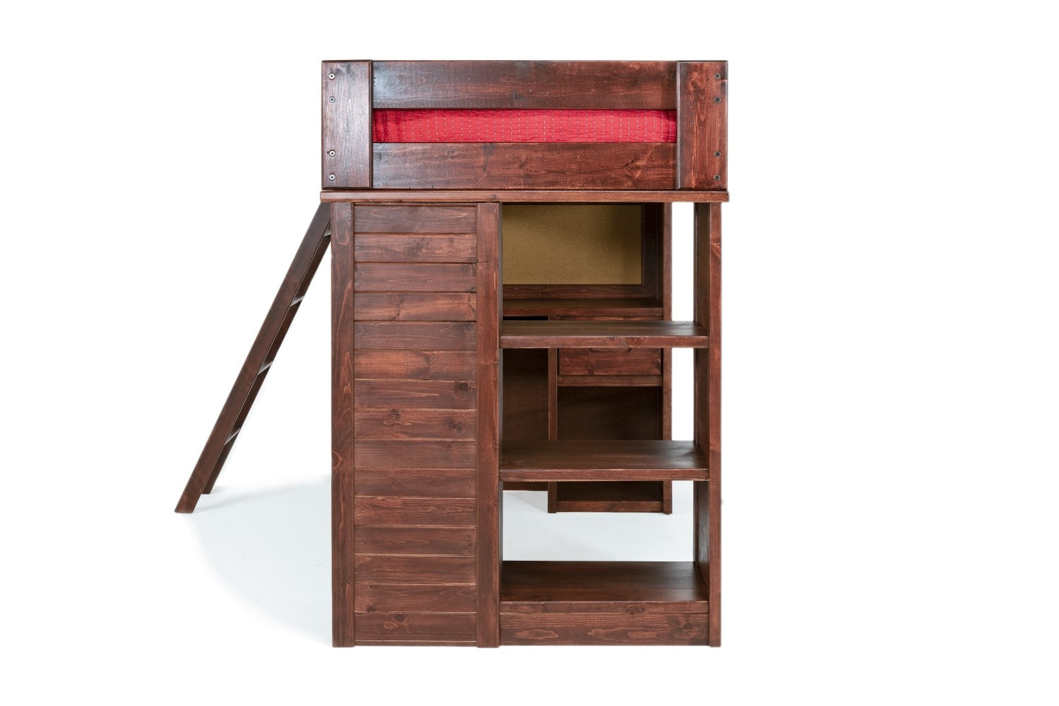 987154063:Young Pioneer Student Loft Bed w/ Storage in Cinnamon, Twin, Image 3