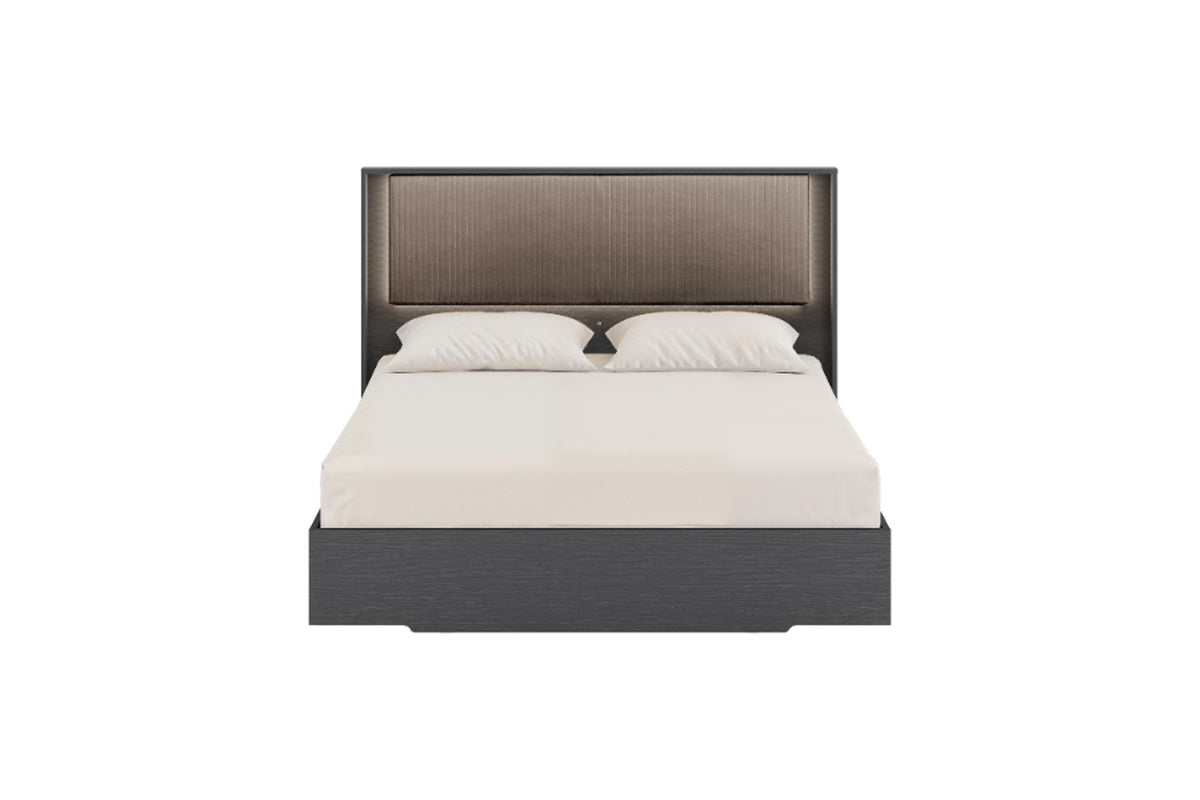 AMY000007:Amy Upholstered Panel Bed, Front