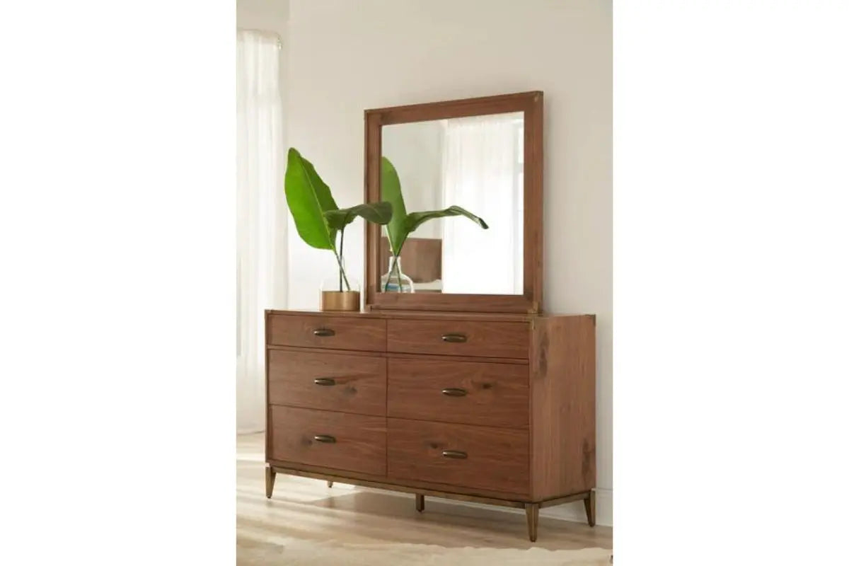 ADLER0007:Adler Panel Bed & Dresser & Mi, Styled