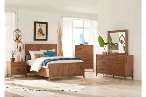 ADLER0003:Adler Panel Bed & Dresser & Mi, Styled