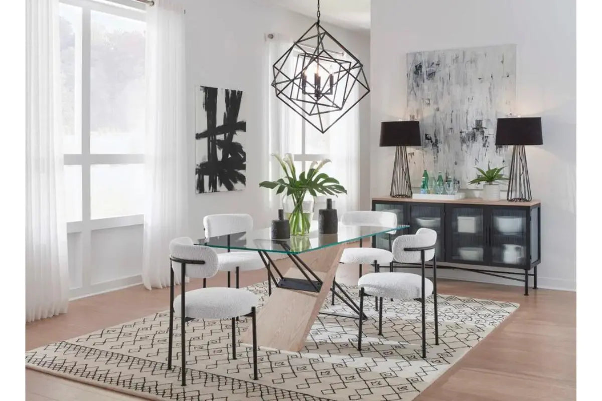AERE00001:Aere Dining Table & 4 Chairs, Styled
