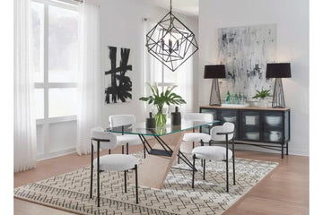 AERE00001:Aere Dining Table & 4 Chairs, Styled