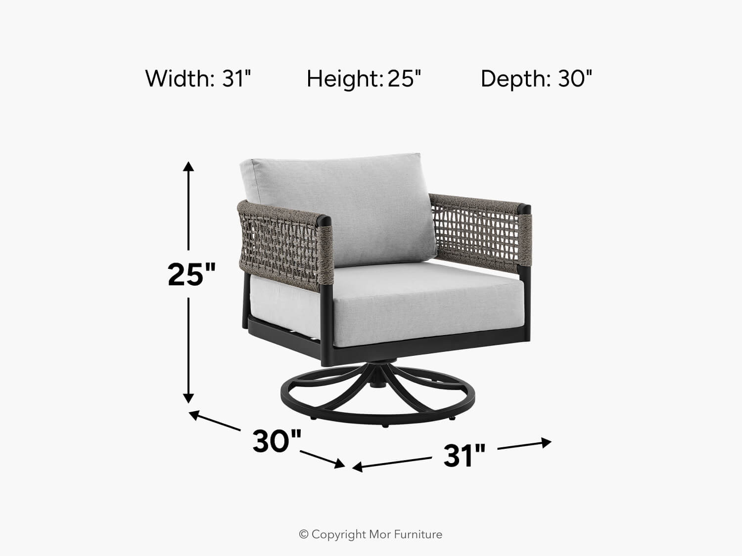 341042021:Alegria Outdoor Swivel Chair, 