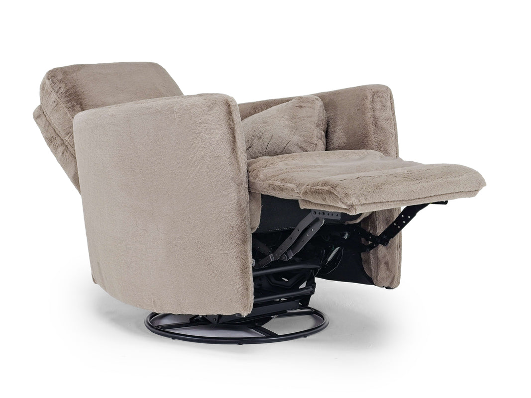 899083262:Alpaca Swivel Gliding Recliner, Open