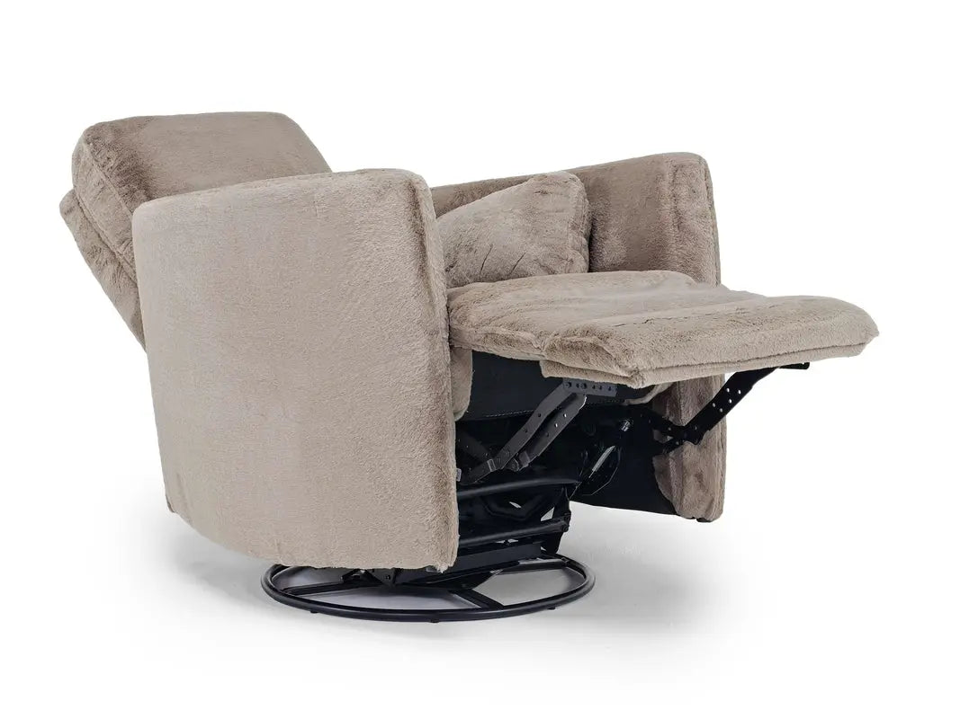 899083262:Alpaca Swivel Gliding Recliner, Open