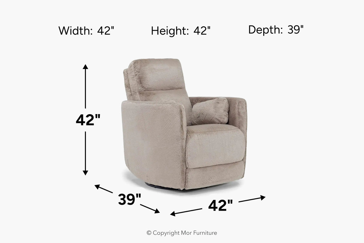 899083262:Alpaca Swivel Gliding Recliner,