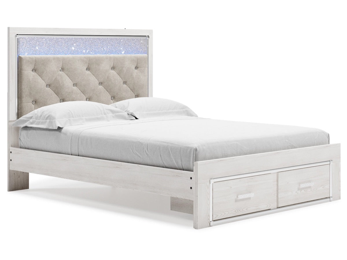 ALTYRA016:Altyra Panel Bed With Storage, AngledAngle