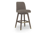 931693106:Amelie Swivel Counter Stool in Taupe Angled