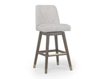 827223841:Amelie Swivel Counter Stool in Taupe Angled