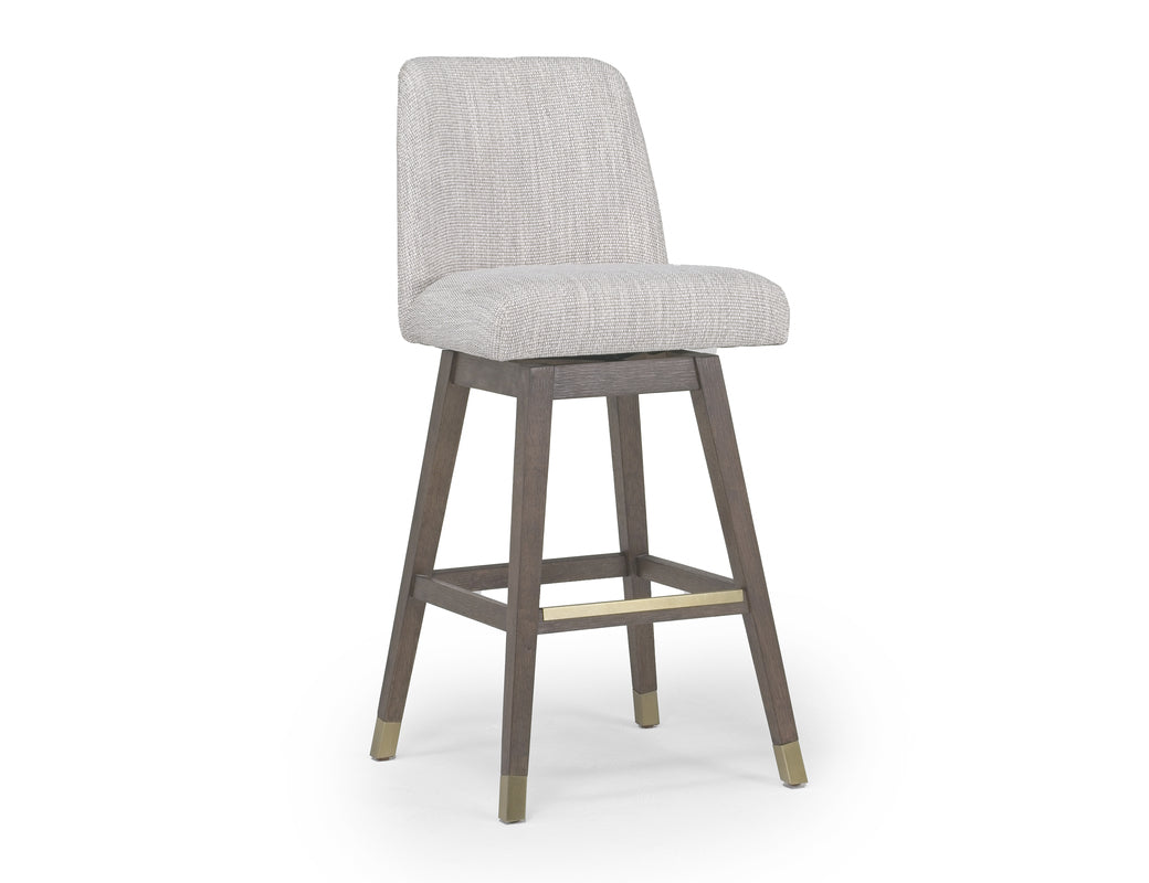 827223841:Amelie Swivel Counter Stool in Taupe Angled