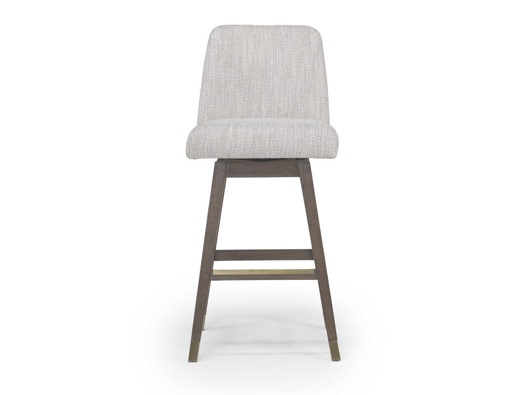 827223841:Amalie Swivel Counter Stool in Taupe Front