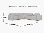 AMARA0001:Amara 6 Piece 2 Power Sectional, 