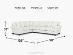AMELIA031:Amelia Crypton Performance Tux Sofa Sectional, 