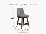 432190752:Amelia Swivel Counter Height Stool, 