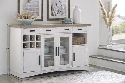 728050061:Americana buffet in white styled