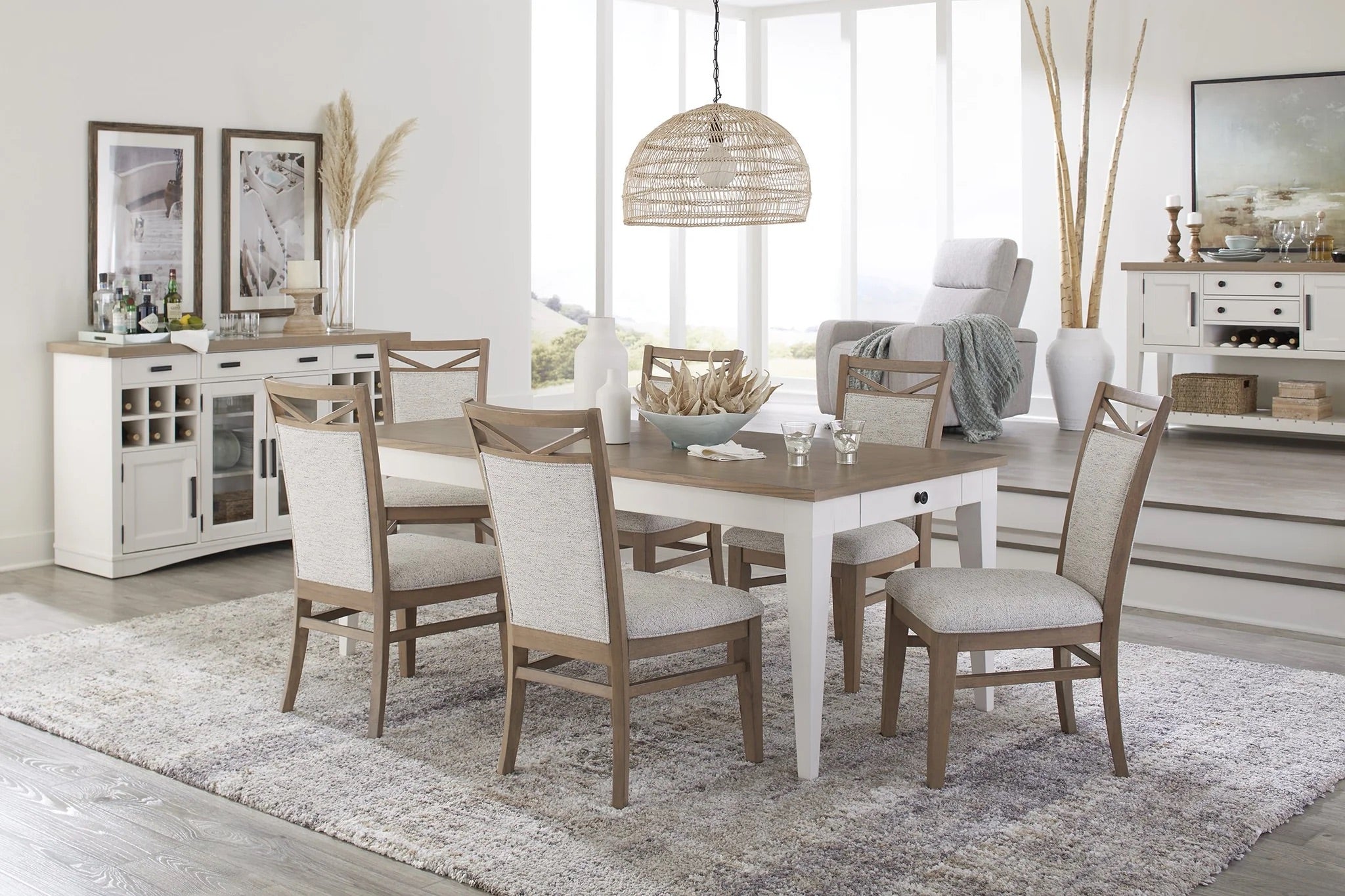 AMERICA15:Americana Dining Table & 6 Cha, Styled