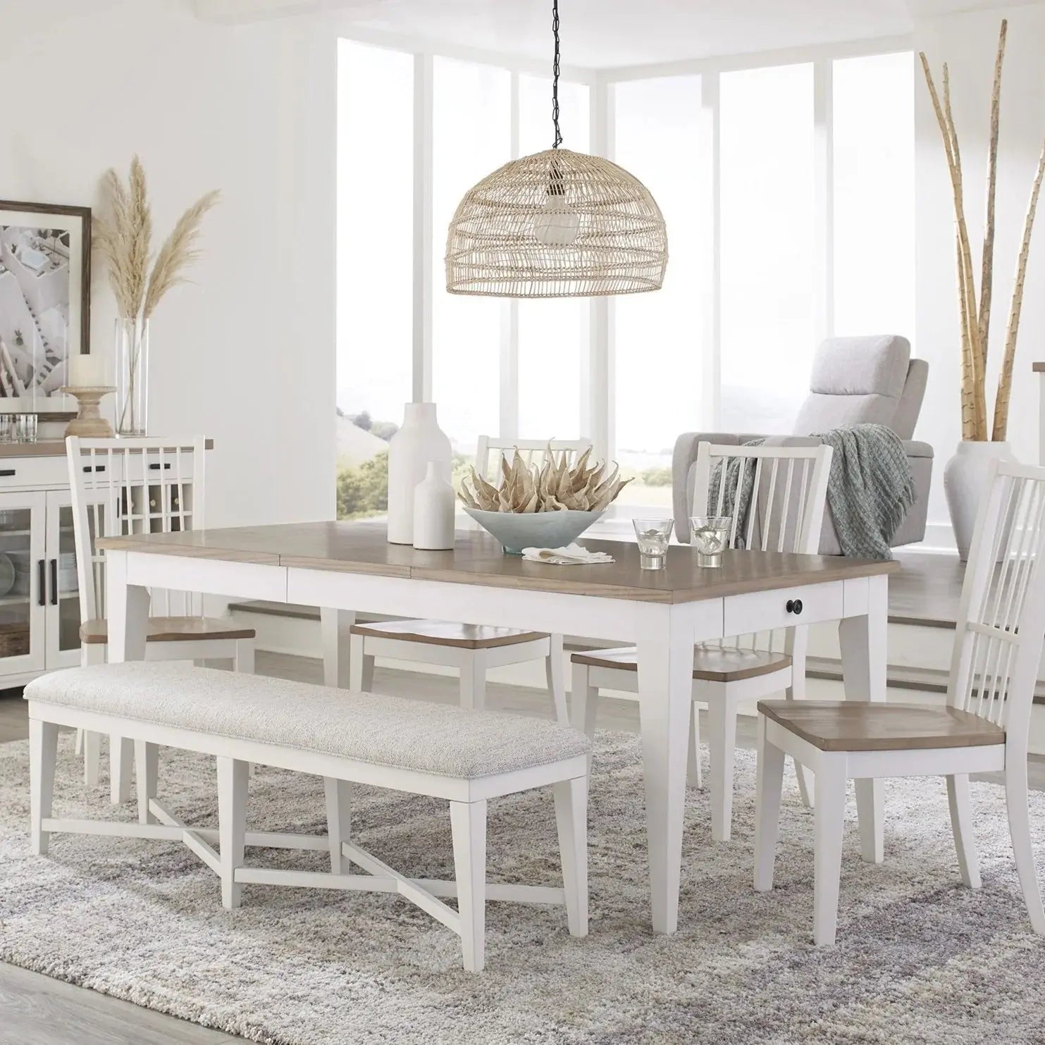 AMERICA10:Americana Dining Table & 4 Cha, Styled